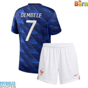 Billiga Frankrike Ousmane Dembele #7 Hemmatröja Barn VM 2026 Kortärmad (+ Korta byxor)